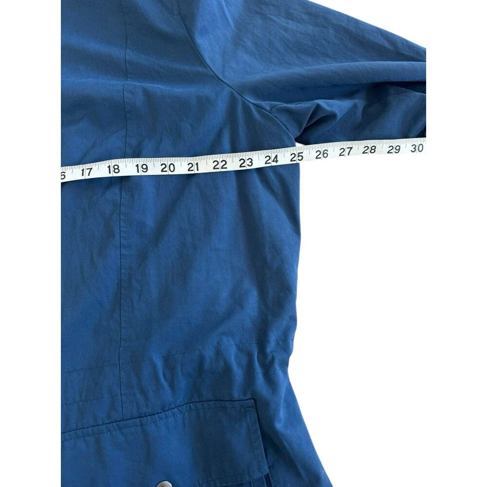 J. Jill Women’s Slate Blue Anorak Jacket Size XL Drawstring Casual Utility